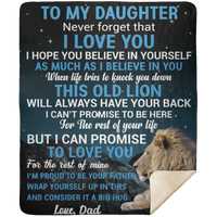 Daughter from Dad Sherpa Blanket 50x60