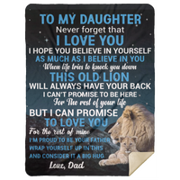 Daughter from Dad Sherpa Blanket 60x80