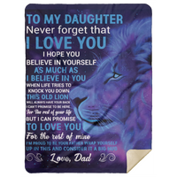 Daughter Lion Sherpa Blanket 60x80