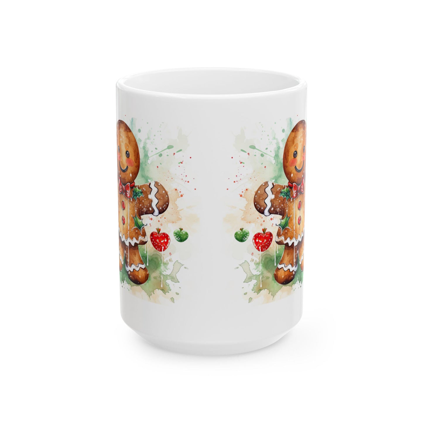 Gingerbread Man Ceramic Mug, (11oz, 15oz)