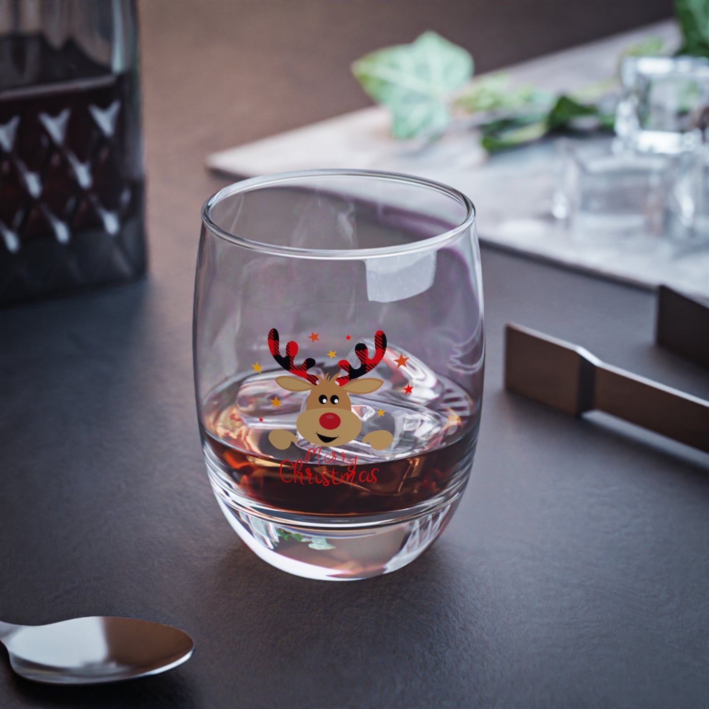 Reindeer Whiskey Glass