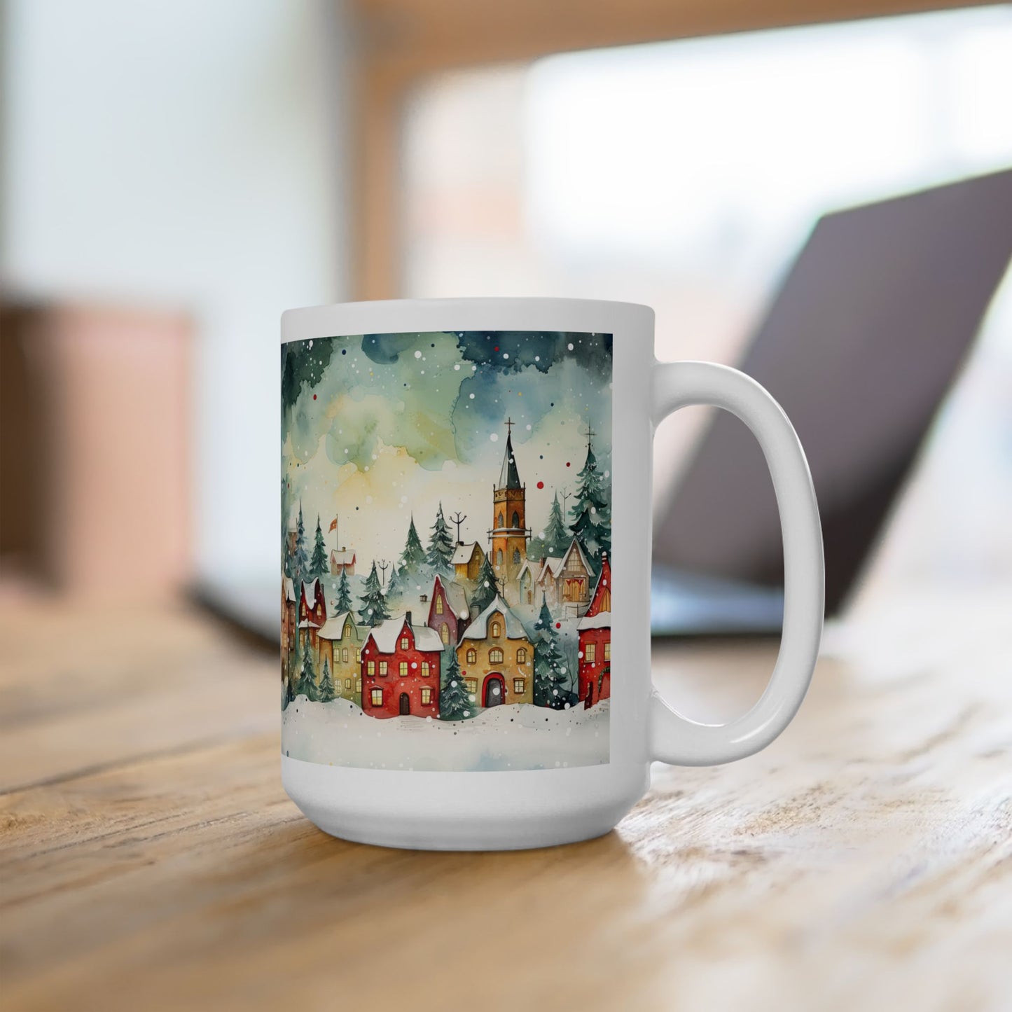 Christmas Towne Ceramic Mug, (11oz, 15oz)