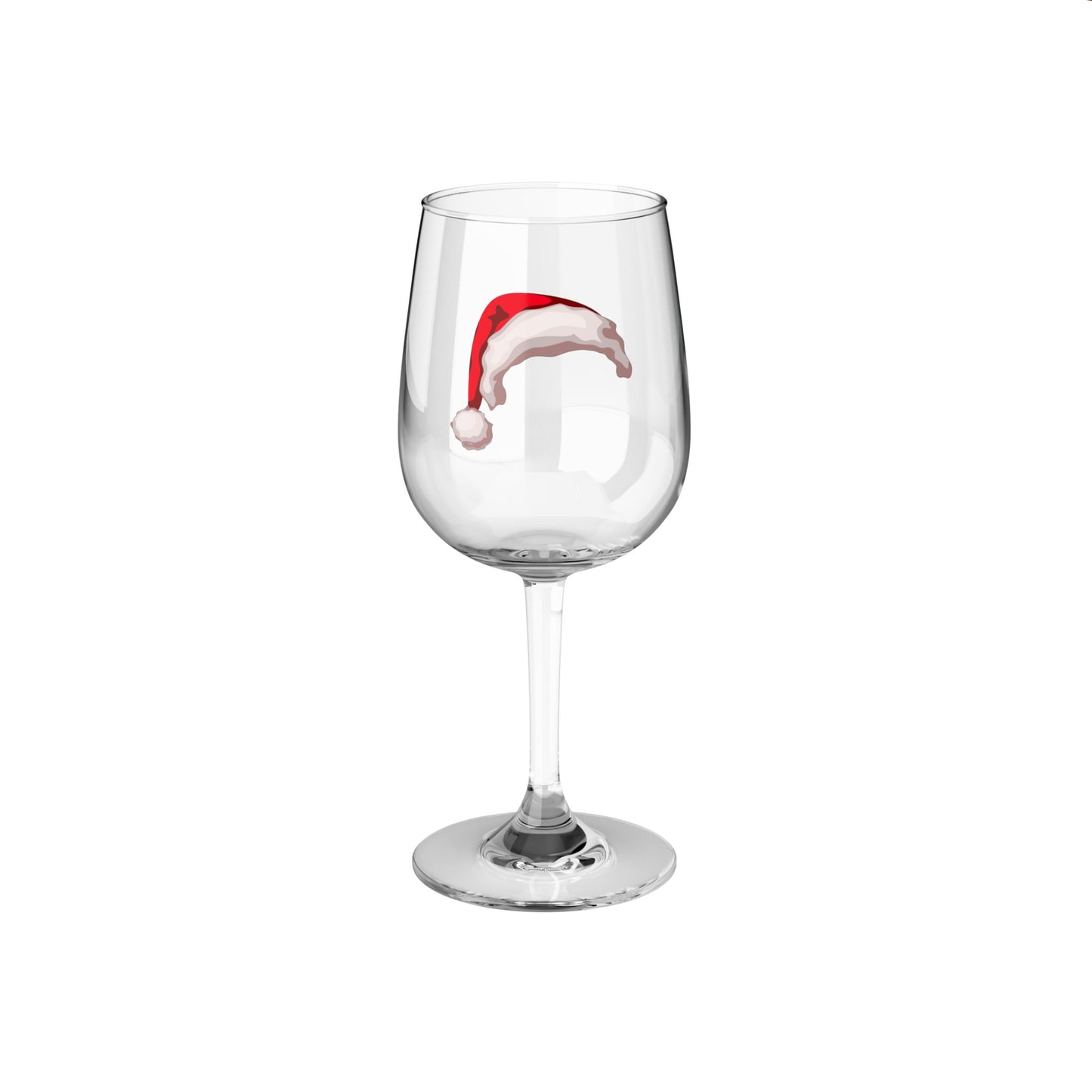 Santa Hat Wine Glass, 12oz