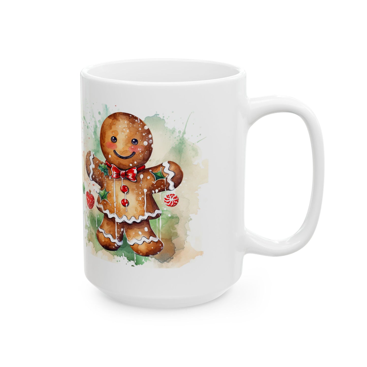 Gingerbread Man Ceramic Mug, (11oz, 15oz)