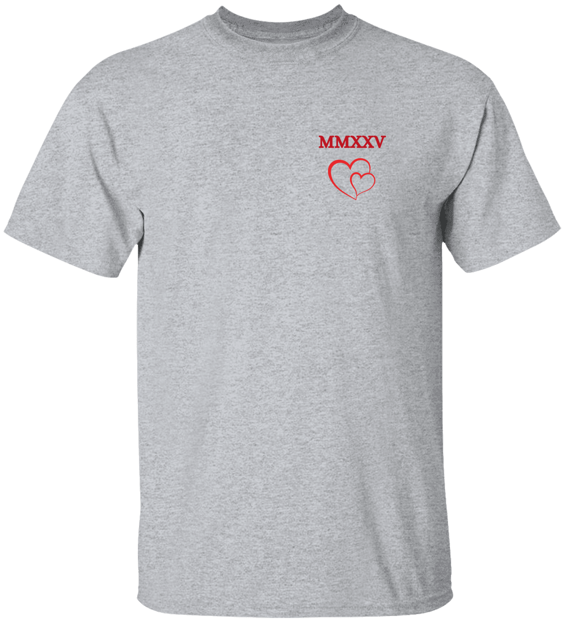 MMXXV Heart Over Heart Cotton Tee