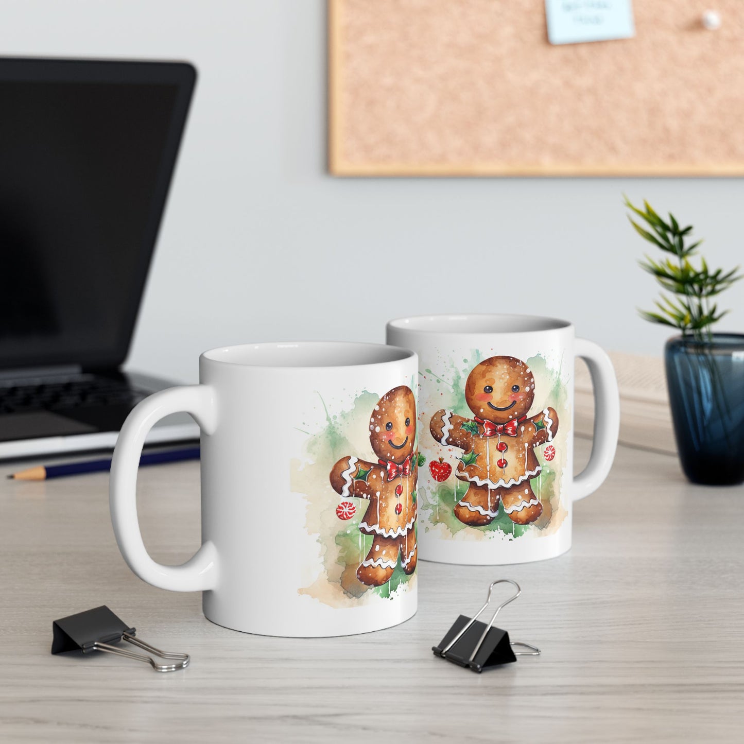 Gingerbread Man Ceramic Mug, (11oz, 15oz)