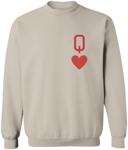 Queen of Hearts Pullover Sweatshirt