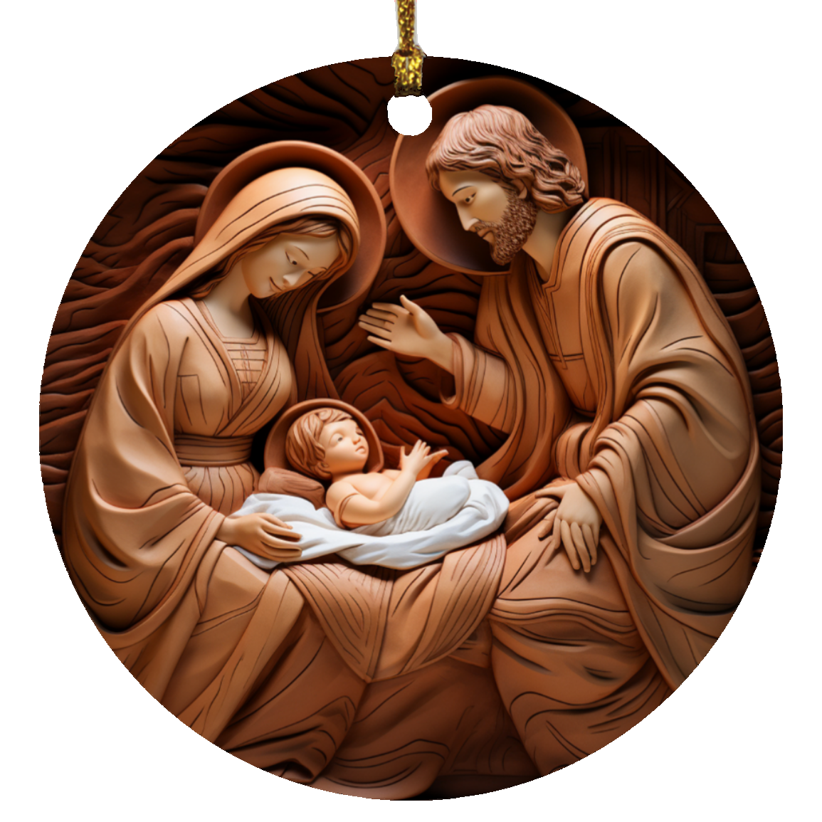 Christmas Ornaments- Wooden like image