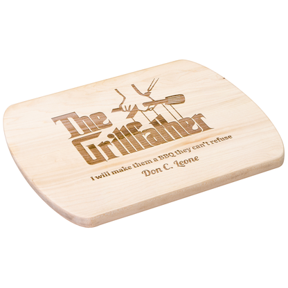 The Grillfather – Personalized Oval Cutting Board for Dad, Husband, or Grill Master