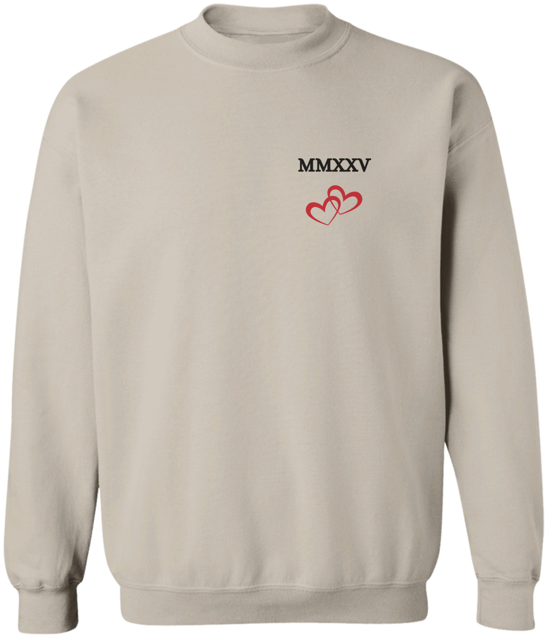 MMXXV Double Open Hearted Pullover Sweatshirt