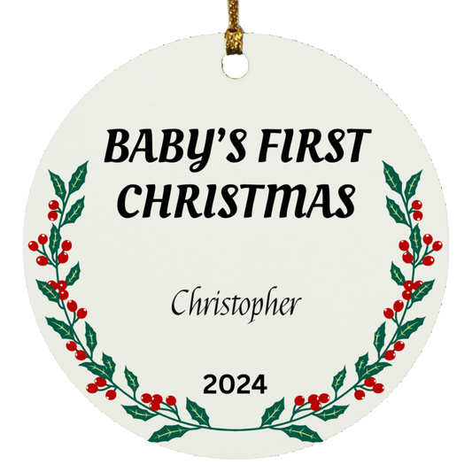 Baby's First Christmas Personalized Ornaments