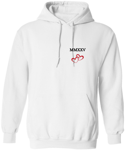MMXXV Double Open Hearted Hooded Sweatshirt
