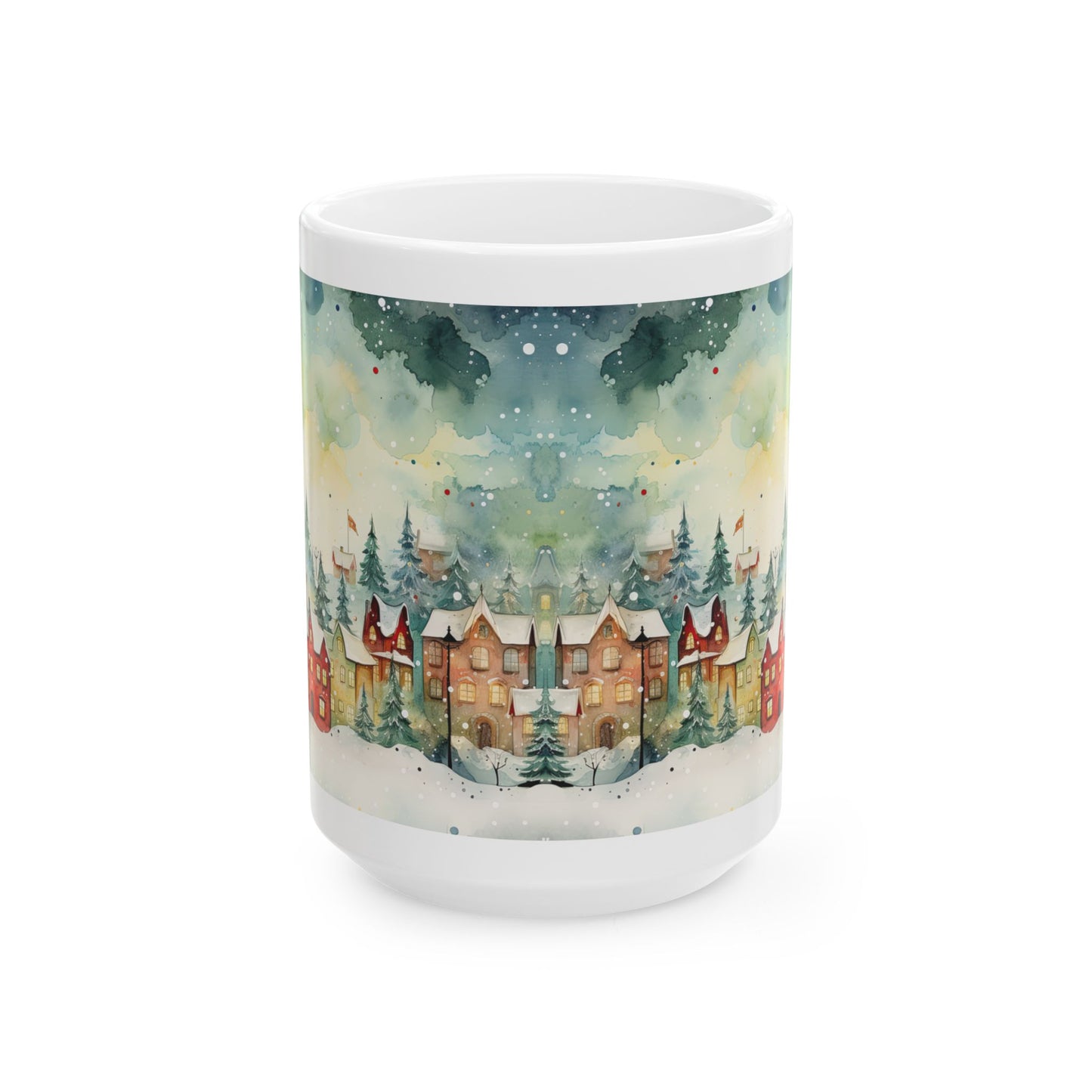 Christmas Towne Ceramic Mug, (11oz, 15oz)