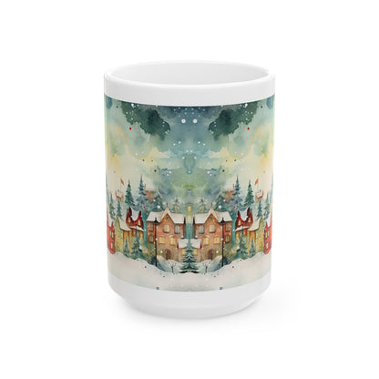 Christmas Towne Ceramic Mug, (11oz, 15oz)