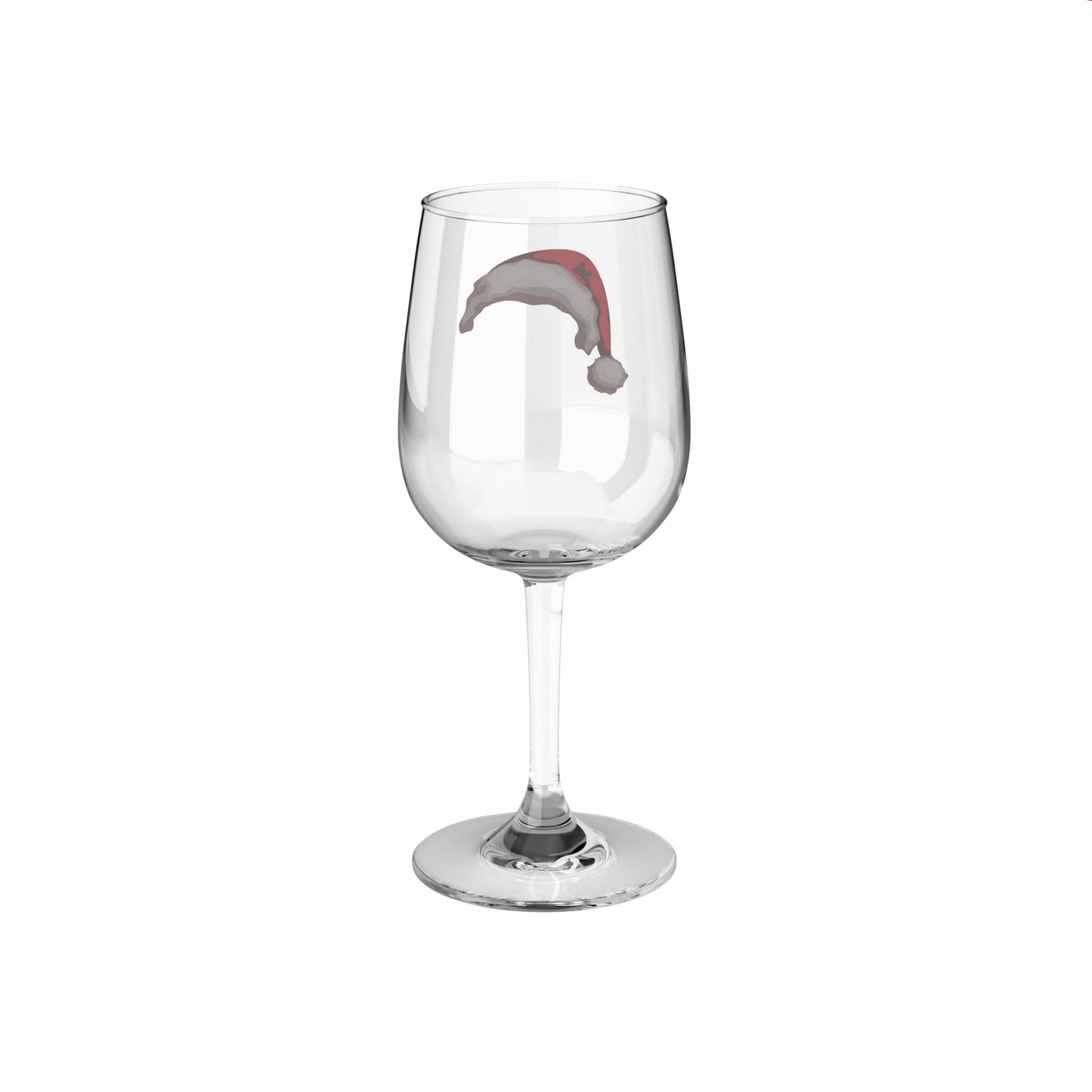 Santa Hat Wine Glass, 12oz