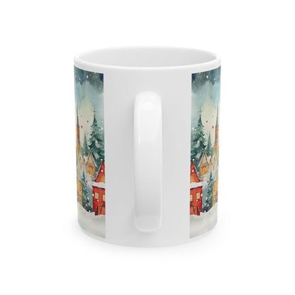 Christmas Towne Ceramic Mug, (11oz, 15oz)