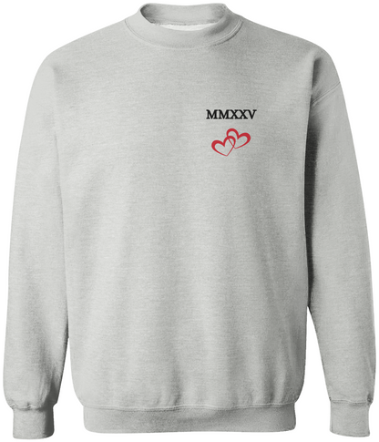 MMXXV Double Open Hearted Pullover Sweatshirt