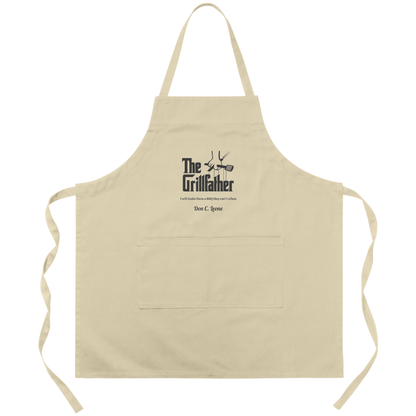 The Grillfather Apron – Personalized BBQ Apron for Dad, Husband, or Grill Legend
