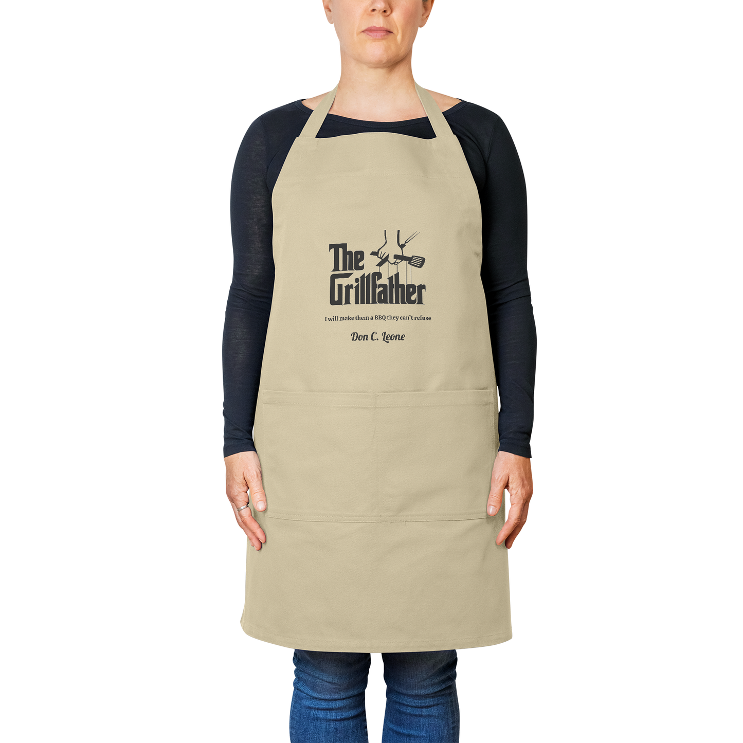 The Grillfather Apron – Personalized BBQ Apron for Dad, Husband, or Grill Legend