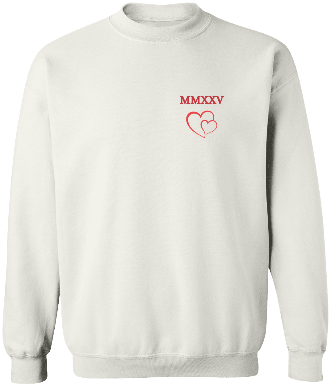 MMXXV Heart Over Heart Pullover Sweatshirt