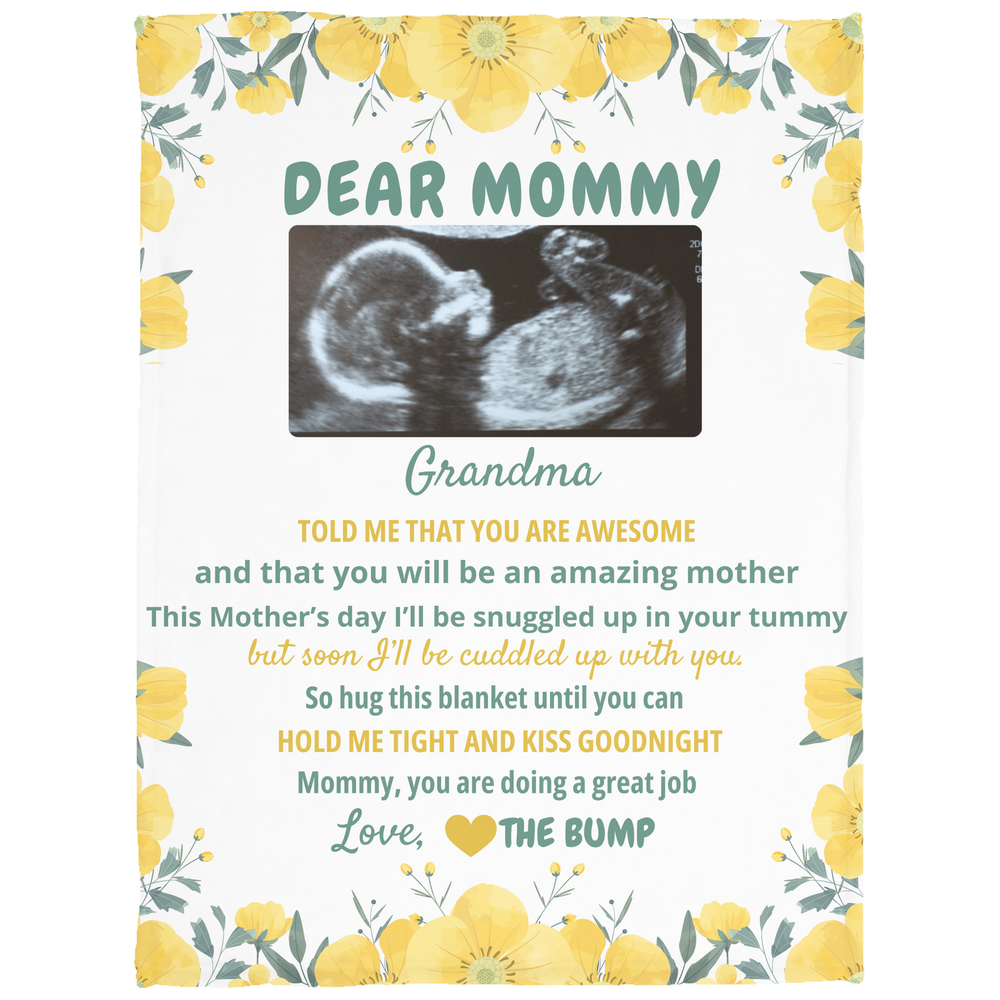 Dear Mommy Personalized Blanket
