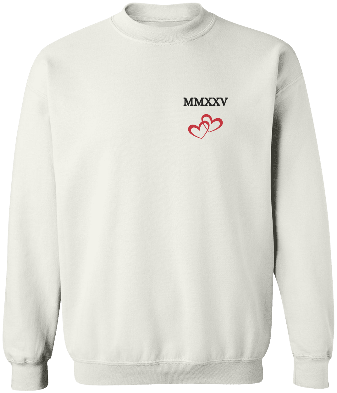 MMXXV Double Open Hearted Pullover Sweatshirt
