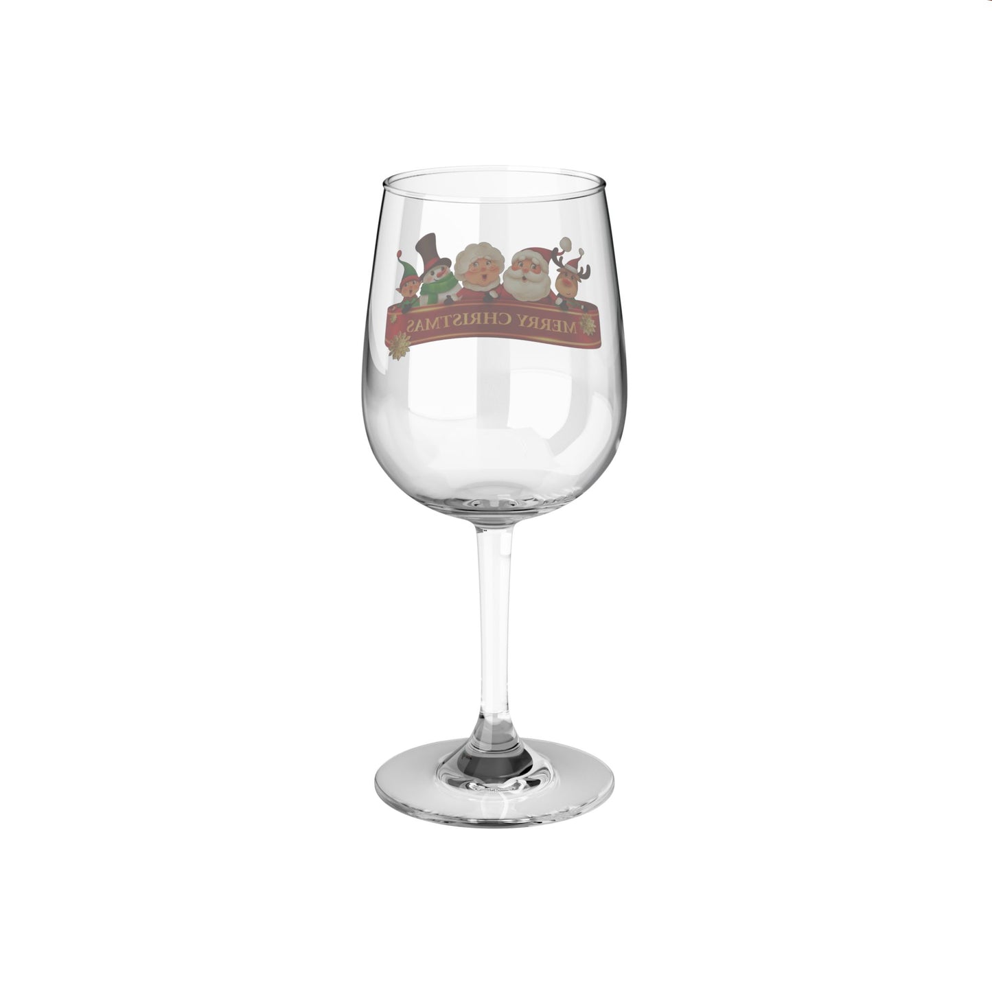 Merry Christmas Wine Glass, 12oz