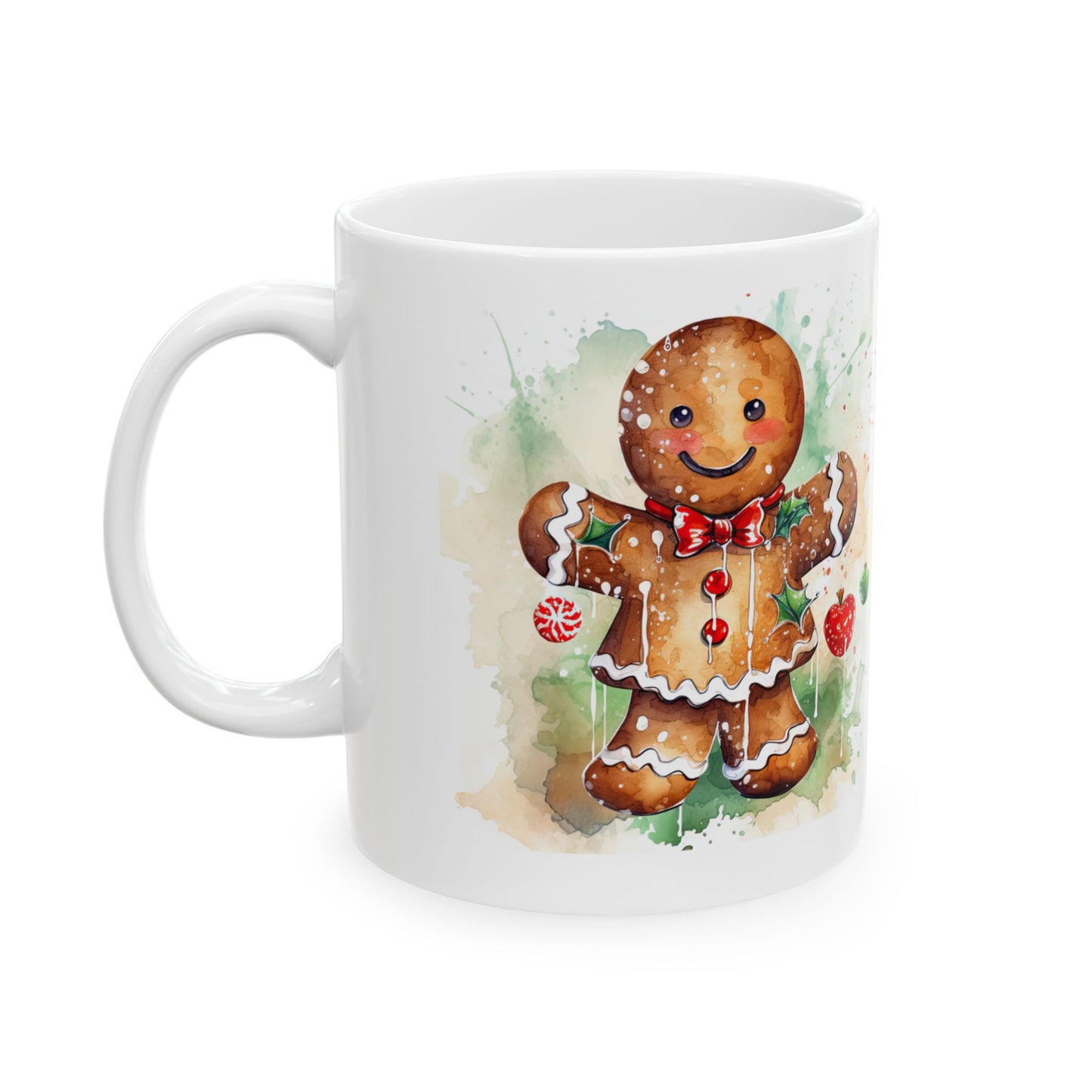 Gingerbread Man Ceramic Mug, (11oz, 15oz)