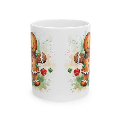 Gingerbread Man Ceramic Mug, (11oz, 15oz)