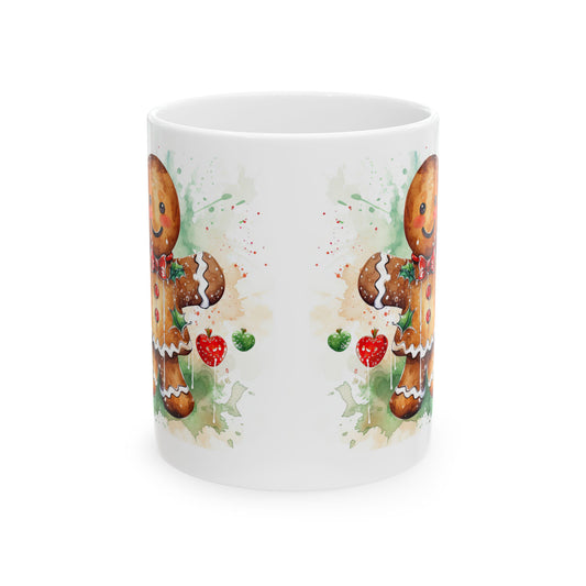 Gingerbread Man Ceramic Mug, (11oz, 15oz)