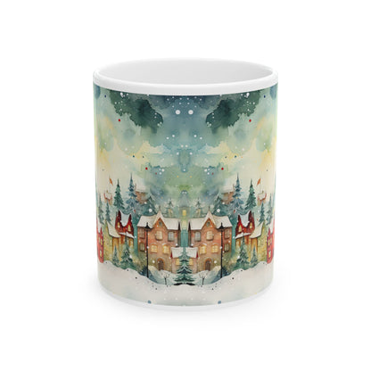 Christmas Towne Ceramic Mug, (11oz, 15oz)