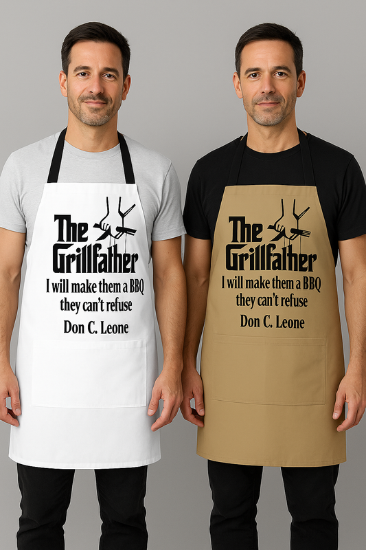 The Grillfather Apron – Personalized BBQ Apron for Dad, Husband, or Grill Legend