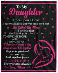Daughter Pink Stars Fleece Blanket - 60x80