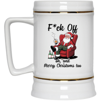 F*ck Off  Santa Beer Stein 22oz.