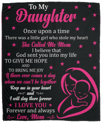 Daughter Blanket- Pink Stars Fleece Blanket - 50x60