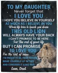 Daughter from Dad Fleece Blanket - 60x80