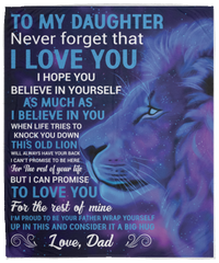Daughter Lion Fleece Blanket - 50x60