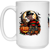 3 Faces of Halloween 15oz White Mug