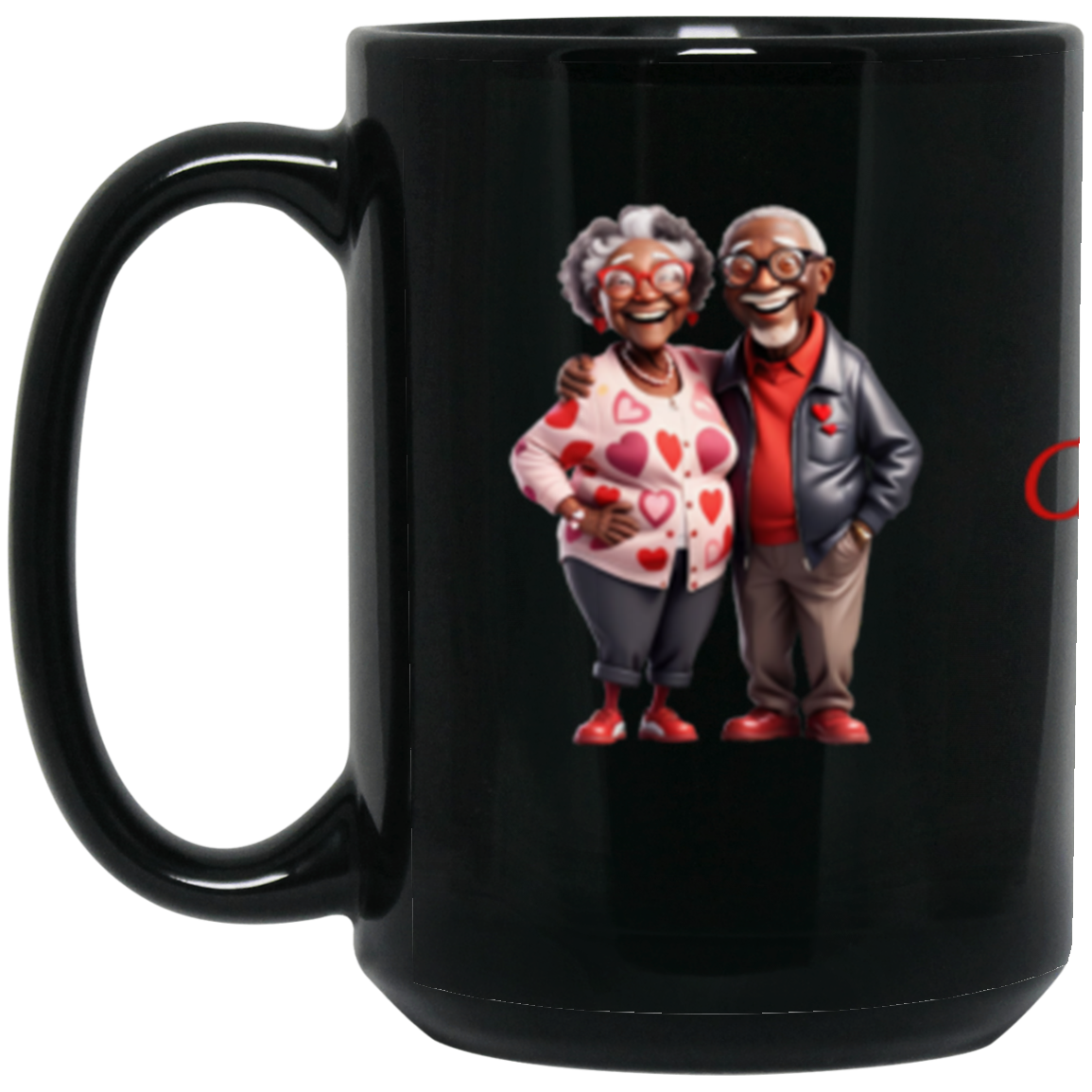 Valentine Mugs- Black