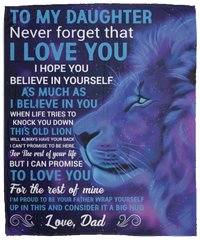 Daughter from Dad Fleece Blanket - 50x60