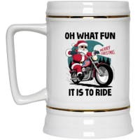 Motorcycle Santa Beer Stein 22oz.