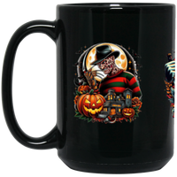 Three Faces of Halloween 15oz Black Mug