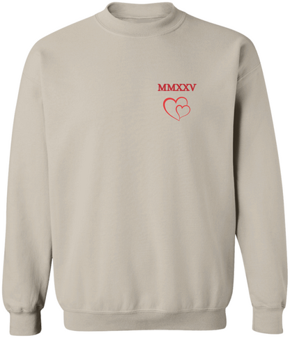 MMXXV Heart Over Heart Pullover Sweatshirt