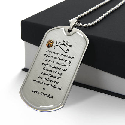 Grandson Dog Tag- Gift for Grandson