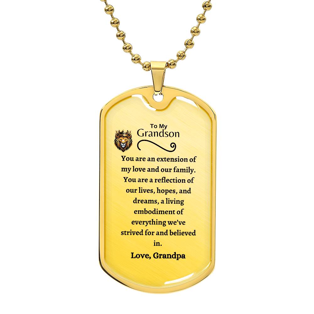 Grandson Dog Tag- Gift for Grandson