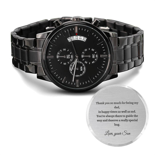 Engraved Stainless Steel Watch- Gift for Dad