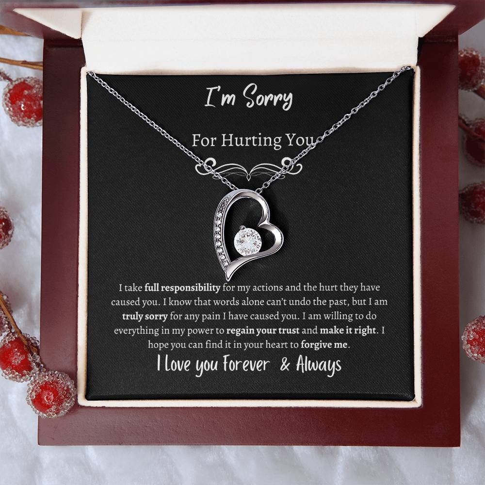 Beautiful Heart Pendant- I'm Sorry