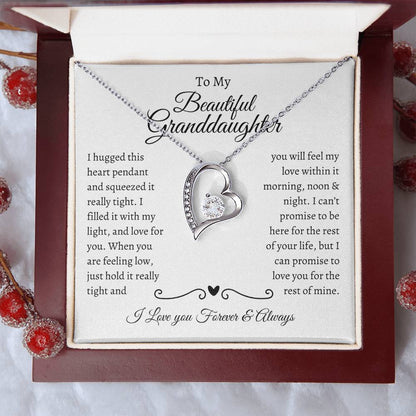 Beautiful Granddaughter Heart Necklace