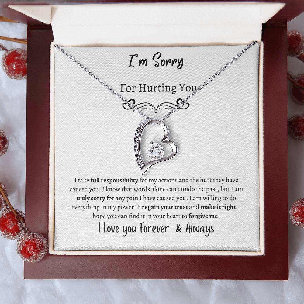 Beautiful Heart Pendant to say I'm Sorry