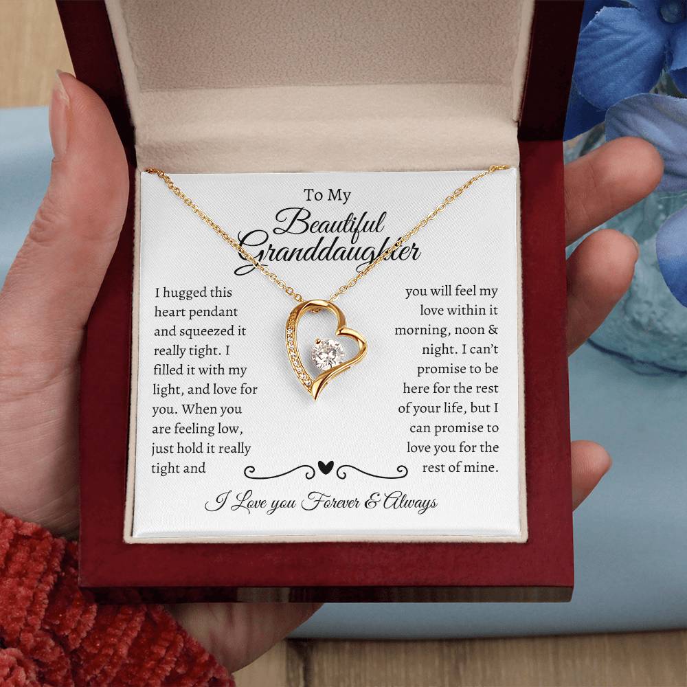 Beautiful Granddaughter Heart Necklace